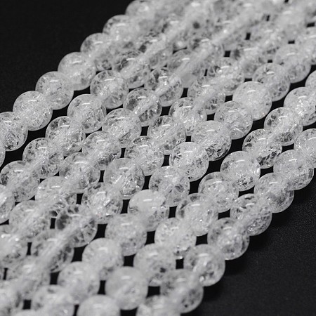 Natural Crackle Quartz Beads Strands G-K285-02-8mm-1