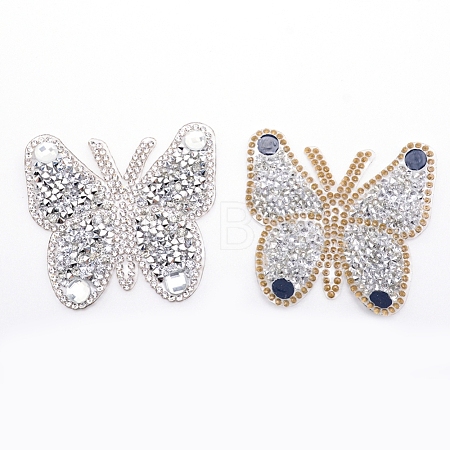 Butterfly Rhinestone Patches DIY-WH0175-14F-1