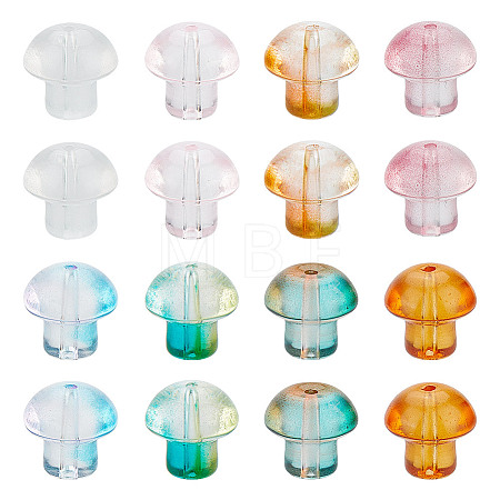 96Pcs 8 Colors Transparent Glass Beads GLAA-GO0001-01-1