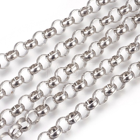 Tarnish Resistant 304 Stainless Steel Rolo Chains CHS-L017-18D-1