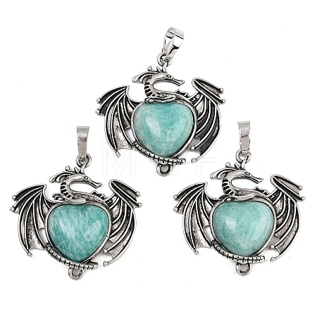 Natural Amazonite Pendants G-A315-04F-AS-1