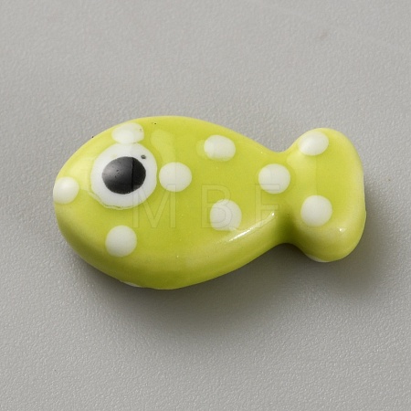 Handmade Porcelain Beads PORC-WH20001-02P-1