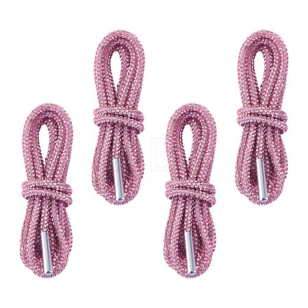 4Pcs Rhinestone Round Cord Shoelace FIND-TA0010-44P-03-1