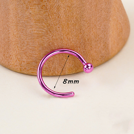 Bohemian Style 304 Stainless Steel Circular/Horseshoe Barbell Nose Rings FS-WG96CDA-08-1