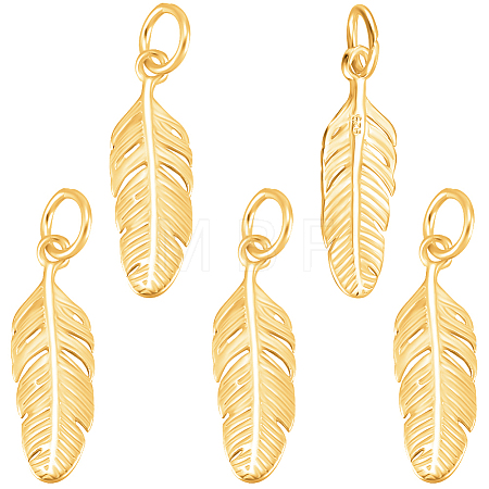 5Pcs 925 Sterling Silver Pendants STER-BBC0009-72-1