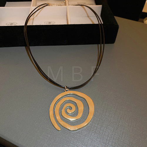 Mosquito Coil Alloy Pendant Necklaces WGEC300-01-1