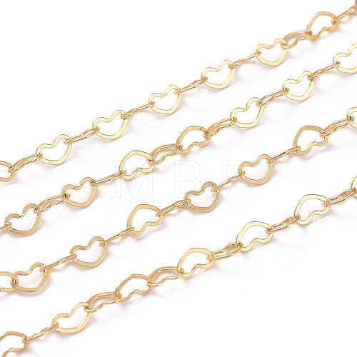Brass Heart Link Chains CHC-G005-27G-1
