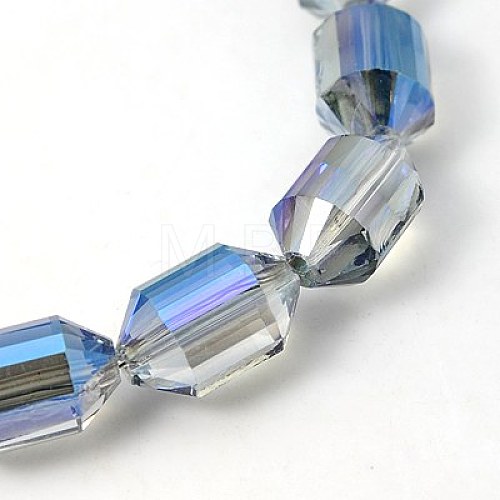 Electroplated Glass Beads EGLA-E006-16-1