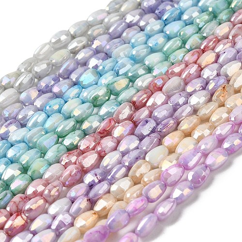 Electroplate Glass Beads Strands GLAA-D013-05-1